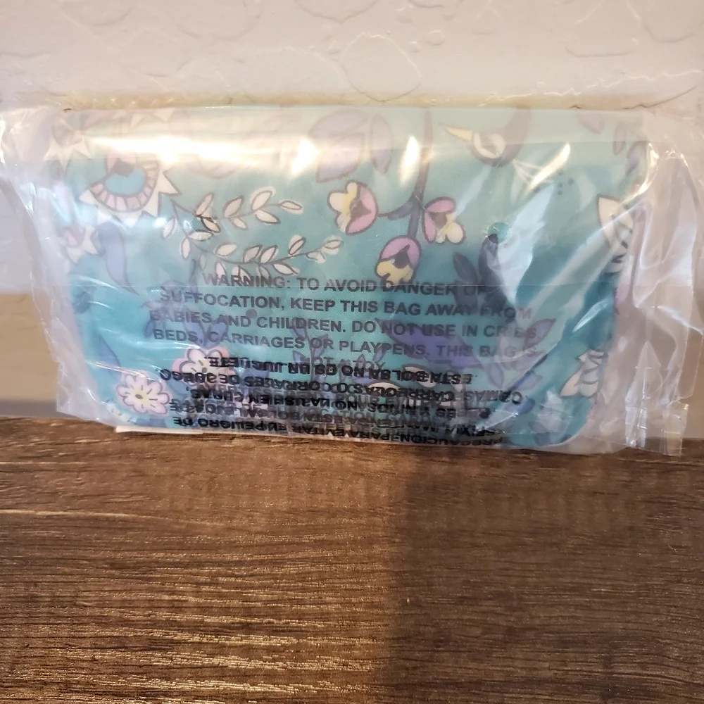 Vera Bradley Peacock Garden RFID Small Bifold Wallet